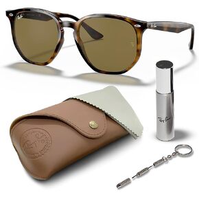 Ray-Ban RB4306 Hexagonal Sunglasses With Eyewear Kit Bundle - High Bridge Fit - Ideal Formal and Casual Wear Retro Sunglasses