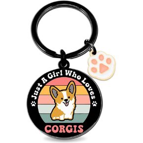 Ikacvb Corgi Gifts For Corgi Lovers Cute Keychains For Corgis Mom Birthday Christmas Corgi Gifts For Women Teen Girls Friends Dog Mom Just a Girl Who Loves Corgis