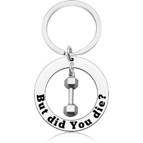 Funny Workout Gift Inspirational Keychain Fitness Gifts for Women Sports Lover Gifts Funny Gym Workout Jewelry Dumbbell Bodybuilding Keychain Fitness Trainer Gifts Retirement Christmas Birthday Gifts