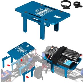 دعامة توسيع GOUPRC لتخزين مستقبل بطارية ESC من الألومنيوم باستخدام الحاسب الآلي لترقيات سيارة TRX4M 1/18 RC (أزرق) in Kuwait