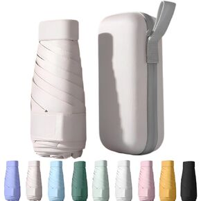 Vibrant Compact Pocket Umbrella - 6 Rib Mini Sun Protection Umbrella - Compact, Lightweight, Compact, Manual Open, Foldable, UV Protection, Steel Rib, Plastic Handle, Portable Umbrella for Men and Women, Outdoor Travel, All-Weather Function, Six-fold desi