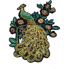 Black Sequin Lace Leopard Head Animal Embroidered Applique Sew On Sequins Patch for Clothing, DIY Jackets, Vests, Sweats hirts, T-Shirts (type-3)
