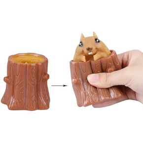 3 PCS Set Squeeze Toys Squishes Toy Decompression Cheese Mouse Cup Squeeze Toys,Sensory Fidget Toys,Stress Relief for Kids & Adult Tricky Funny Novelty Toy