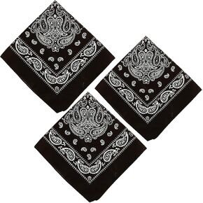 Unisex Cowboy-Paisley-Bandanas Western-Cowgirl-Headwarps Lightweight Face-Mask Square-Scarf Wristband 22 x 22 in in Kuwait