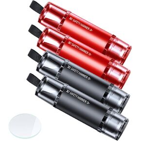 Safe Hammer Car Window Breaker, 2 in 1 Car Window Breaker and Seat Belt Cutter, Multifunctional Auto Glass Breaker, Car Hammer Seatbelt Cutter Emergency Escape Tool(4 Pack)