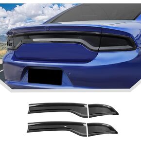 JeCar Smoked Tail Light Cover Trim Tint Fit for 2015-2024 Dodge Charger Exterior Accessories