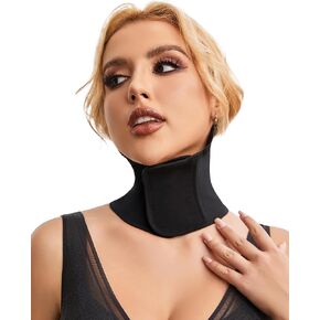 QOU Ajustable Neck Brace Supporting neck Reduce Neck PainTighten Neck Fat ShapeThin Neck