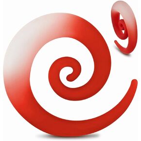 Longbeauty 4G-12mm Glass Gauges for Ears Spiral Taper Plugs Weighted Gauge Earrings for Ear Stretching Piercing Jewelry
