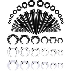 Septum Pincher Tapers Acrylic Ear Stretching Tapers Plugs Silicone Tunnels Set