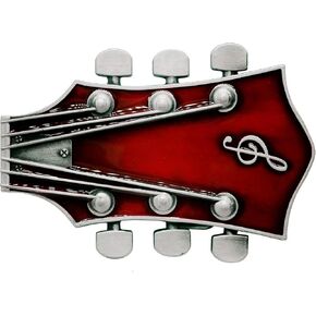Moranse Western Cowboy Belt Buckles With Music Lover Guitarist Design