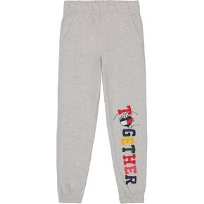 Tommy Hilfiger Girl's Fleece Jogger Sweatpants With Ribbed Cuffs & Functional Side Pockets
