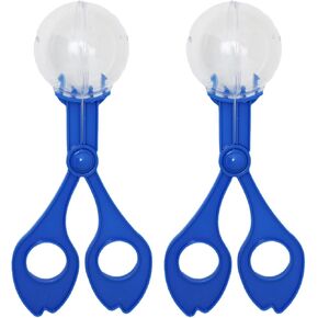 2 Pcs Blue Fine Motor Skill Tool, Scoopers for Teen Nature Exploration ObservationHand-Eye Coordination Plastic Scissor Clamp Small Butterfly Clip, for Sports and Outdoor Play