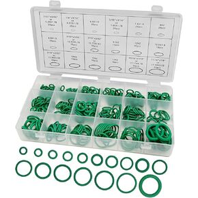 270 Pieces Seal Gasket Washer, 18 Sizes Sealing ORings Gasket Assortment Set, Rubber Washer Orings for A/C Professional Plumbing Automotive (Green)