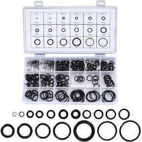 225PCS Seal Gasket Washer, Gasket AC System Seal O-Ring Kits, Universal Sealing O-Rings Gasket Assortment Set for Car, Faucet, Professional Plumbing