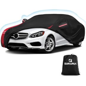 QUNSUNUS Waterproof Car Cover for Chevrolet El Camino 1964-1967/1978-1987, Outdoor Car Cover with Zipper, Full Exterior Car Covers for Automobiles All Weather with Wind, Sun, UV and Dust Protection