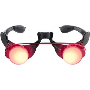 Glowing Red Eyes Glasses Scary Grim Reaper Cosplay Halloween Costume Accessories Light up Glasses Eyewear Rave Party Favors