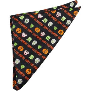 Men's Boys' Happy Halloween Monsters Frankenstein Mummy Witches Jack-O-'Lantern Pocket Square Handkerchief Hanky