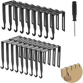 senenqu 19 جهاز كمبيوتر شخصى الشماعات حجرة قابل للتعديل 1 3/8 بوصة إلى 3 1/2 بوصة مجموعة شماعات التقسيم العالمي المعادن السوداء حجرة السنانير الباب مرآة شماعات مع مفك البراغي لمكتب السبورة in Kuwait