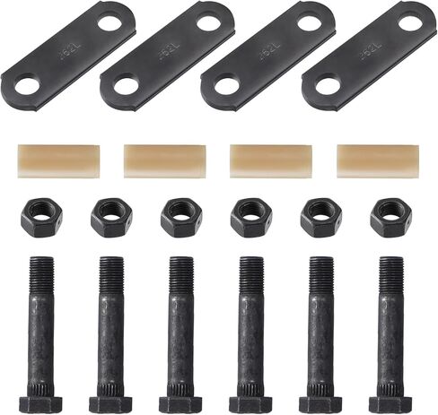 Tandem Axle Trailer Shackles Kit: 2 Packs Trailer Shackles with Trailer Shackle Bolts, 2-1/4" Trailer Shackle Straps (225), Used On Dual-Axle Systems in Kuwait