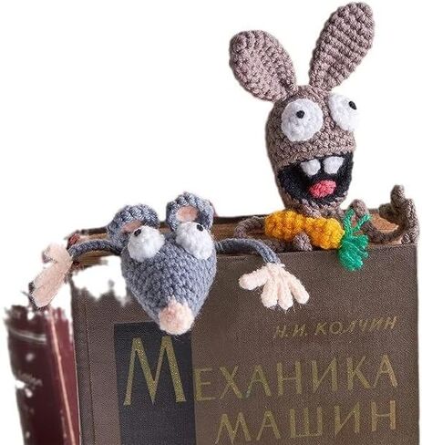 2 Pieces Cute Bookmarks for Book Lovers Bookmarks, Cute Mouse Molded Bookmarks, Birthday Christmas Gift (Yellow Giraffe) in Saudi Arabia