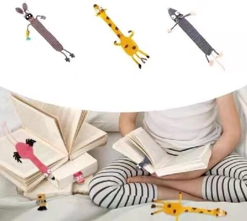 2 Pieces Cute Bookmarks for Book Lovers Bookmarks, Cute Mouse Molded Bookmarks, Birthday Christmas Gift (Yellow Giraffe) in Saudi Arabia