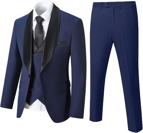Suits for Men 3 Piece Mens Suit Slim fit Suit Blazer Jacket Vest Pants Set Prom Tuxedo for Men in Saudi Arabia