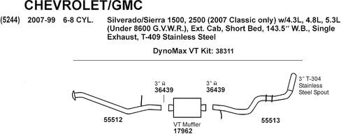 Dynomax 55513 Exhaust Tail Pipe for Chevrolet Silverado 1500 in Saudi Arabia