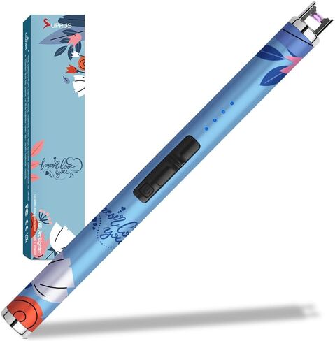 SUPRUS Lighter Electric Candle USB Type C Rechargeable Lighter with Upgraded LED Battery Display Safety Switch Flameless Plasma Windproof for Cooking BBQs Fireworks in Kuwait