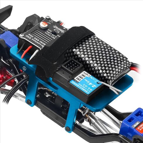 دعامة توسيع GOUPRC لتخزين مستقبل بطارية ESC من الألومنيوم باستخدام الحاسب الآلي لترقيات سيارة TRX4M 1/18 RC (أزرق) in Kuwait