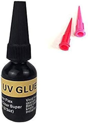 Riverruns UV Clear Glue Three Glue Formula سميكة ورقيقة وفائقة الطيران + 12 مصباح طاقة LED ربط الذباب لبناء الذباب ورؤوس الذباب والأجسام والأجنحة تخفيضات تمهيدية خاصة مجانية! in Saudi Arabia