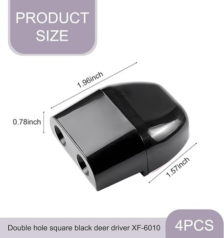 UGSHY 4 قطع Car Drive Away Deer Whistle Kit، أجهزة تحذير سلامة الحياة البرية البلاستيكية المقاومة للماء والصدأ، صافرة طرد الغزلان بالموجات فوق الصوتية، ملحقات تخييم عالمية للسفر للسيارة (أسود) in Kuwait