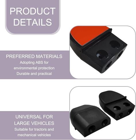 UGSHY 4 قطع Car Drive Away Deer Whistle Kit، أجهزة تحذير سلامة الحياة البرية البلاستيكية المقاومة للماء والصدأ، صافرة طرد الغزلان بالموجات فوق الصوتية، ملحقات تخييم عالمية للسفر للسيارة (أسود) in Kuwait