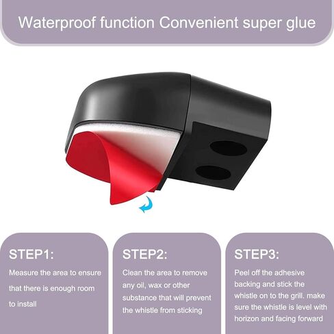 UGSHY 4 قطع Car Drive Away Deer Whistle Kit، أجهزة تحذير سلامة الحياة البرية البلاستيكية المقاومة للماء والصدأ، صافرة طرد الغزلان بالموجات فوق الصوتية، ملحقات تخييم عالمية للسفر للسيارة (أسود) in Kuwait