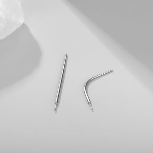 Oveta ثقب تفتق G23 التيتانيوم دفع في تفتق 14G 16G 18G 20G دبوس الإدخال لأداة المجوهرات بدون خيوط، أنماط منحنية ومستقيمة in Saudi Arabia