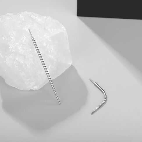 Oveta ثقب تفتق G23 التيتانيوم دفع في تفتق 14G 16G 18G 20G دبوس الإدخال لأداة المجوهرات بدون خيوط، أنماط منحنية ومستقيمة in Saudi Arabia