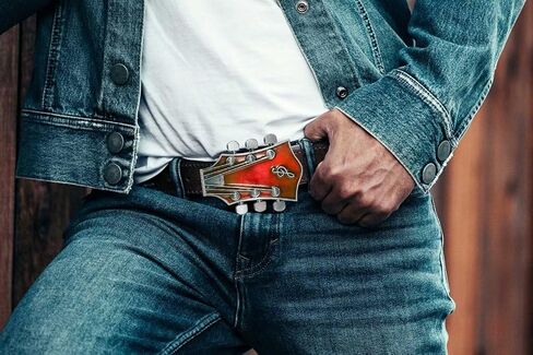 Moranse Western Cowboy Belt Buckles With Music Lover Guitarist Design in Kuwait