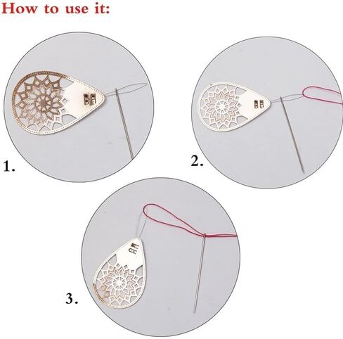 3Pcs Rose Gold Needles Insertion Device Sewing Practical Useful Automatic DIY Needlework Supplies Threader Threading Machine Sewing Threaders in Kuwait