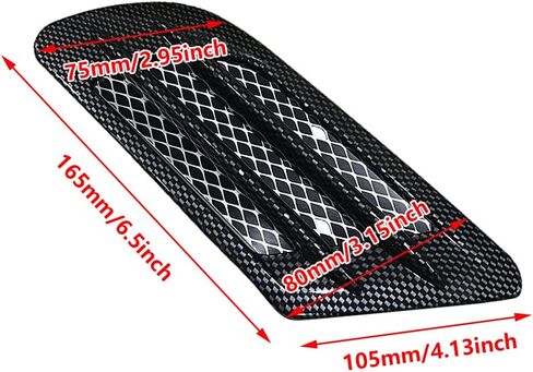 Exterior Car Air Flow Fender Side Vent Decoration Sticker, Front Side Fender Air Vent Grille Decoration Cover Trim, Universal Fit Pair, Chrome in Kuwait