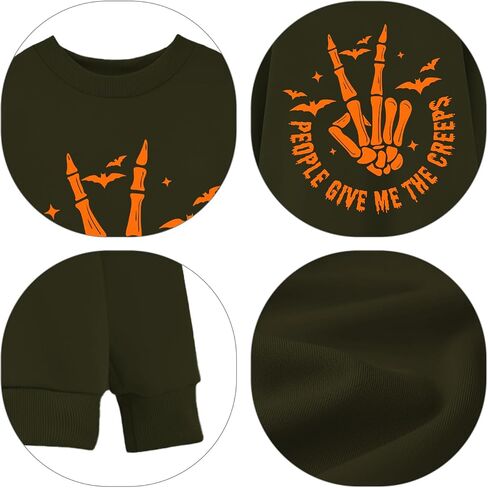 Halloween Shirt For Women Horror Movie Sweatshirt Halloween Skull Tee Tops in Saudi Arabia