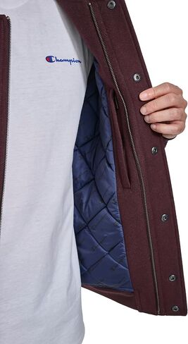 Champion Mens Letterman Varsity Bomber Jacket With Patches in Saudi Arabia