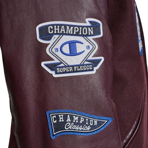 Champion Mens Letterman Varsity Bomber Jacket With Patches in Saudi Arabia
