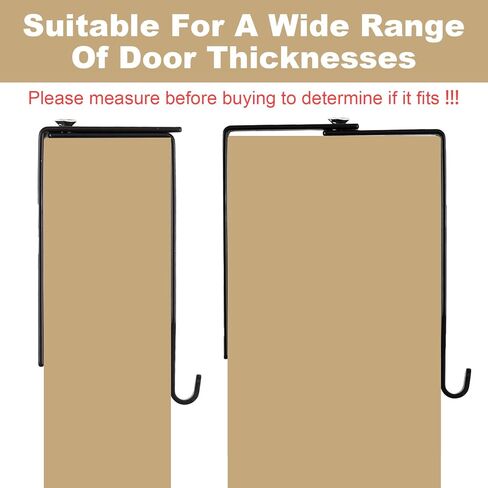 senenqu 19 جهاز كمبيوتر شخصى الشماعات حجرة قابل للتعديل 1 3/8 بوصة إلى 3 1/2 بوصة مجموعة شماعات التقسيم العالمي المعادن السوداء حجرة السنانير الباب مرآة شماعات مع مفك البراغي لمكتب السبورة in Kuwait