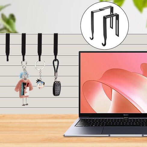 senenqu 19 جهاز كمبيوتر شخصى الشماعات حجرة قابل للتعديل 1 3/8 بوصة إلى 3 1/2 بوصة مجموعة شماعات التقسيم العالمي المعادن السوداء حجرة السنانير الباب مرآة شماعات مع مفك البراغي لمكتب السبورة in Kuwait