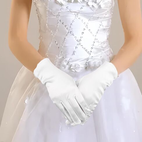 Lace Gloves Women Tea Party Black Gloves White Mesh Sheer Evening Gloves Halloween Wedding Opera Cosplay Costume in Saudi Arabia