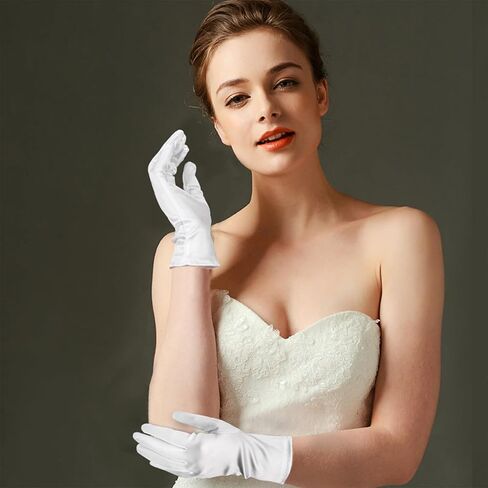 Lace Gloves Women Tea Party Black Gloves White Mesh Sheer Evening Gloves Halloween Wedding Opera Cosplay Costume in Saudi Arabia