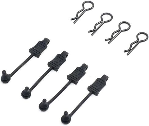 8 قطع ترقية جزء لـ 1/7 و1/8 ARRMA 6s Mojave Limitless Typhon Kraton RC Cars: RC Body Clip Retainers Shell Fixed Buckle Lock AR390178.، أسود، YWH0027 in Kuwait