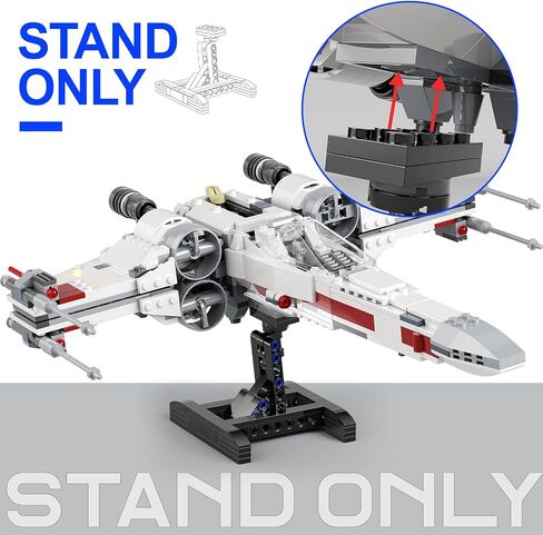 حامل لمجموعات بناء Lego X-Wing Fighter 75301، شاشة عرض لـ Lego TIE Bomber 75347، دعامة متعددة الوظائف لمقاتلة Lego Mando N-1 75325 (عبوة واحدة) in Saudi Arabia