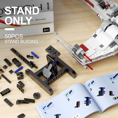 حامل لمجموعات بناء Lego X-Wing Fighter 75301، شاشة عرض لـ Lego TIE Bomber 75347، دعامة متعددة الوظائف لمقاتلة Lego Mando N-1 75325 (عبوة واحدة) in Saudi Arabia