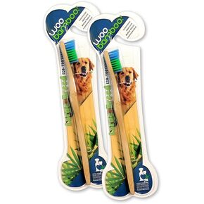 Woobamboo! Eco-Friendly Large Breed Dog Bamboo Toothbrush 2 Pack