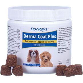 إحياء صحة الحيوان Doc Roy's Derma Coat Plus مكمل للبشرة والمعطف للكلاب المتوسطة والكبيرة - 60 قطعة للمضغ in Kuwait